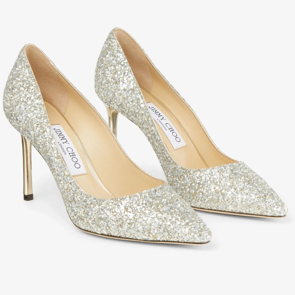 Jimmy Choo Romy 85, Antique Gold, Size 40
